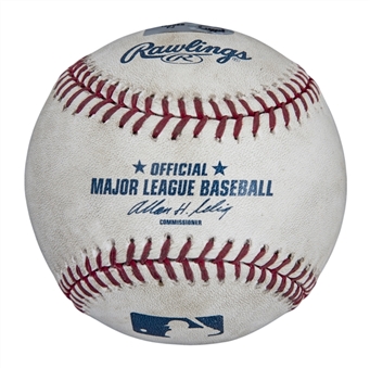 2011 Chipper Jones Game Used Baseball from Career Hit #2500 Game on 04/08/11 (MLB Authenticated)
